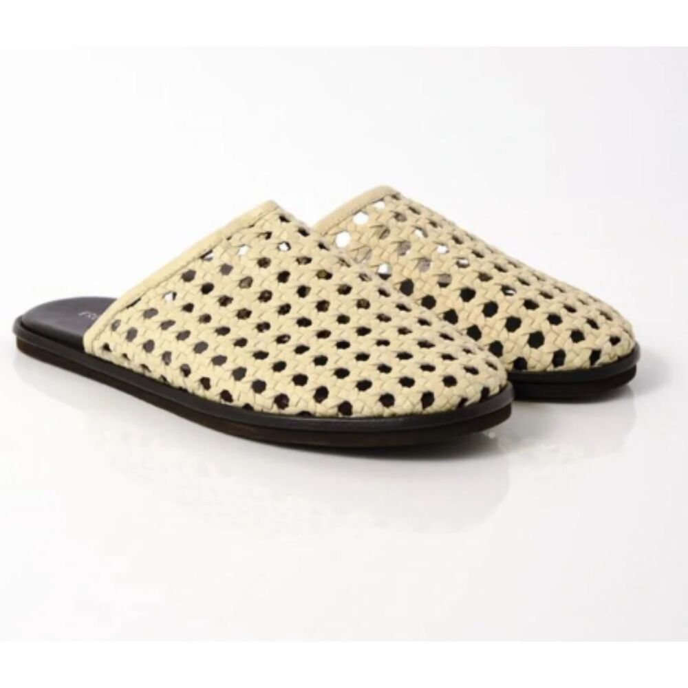 Free People Woven Freya Mule Flats Buttermilk 8.5